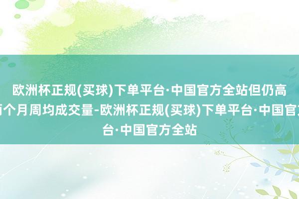欧洲杯正规(买球)下单平台·中国官方全站但仍高于前两个月周均成交量-欧洲杯正规(买球)下单平台·中国官方全站