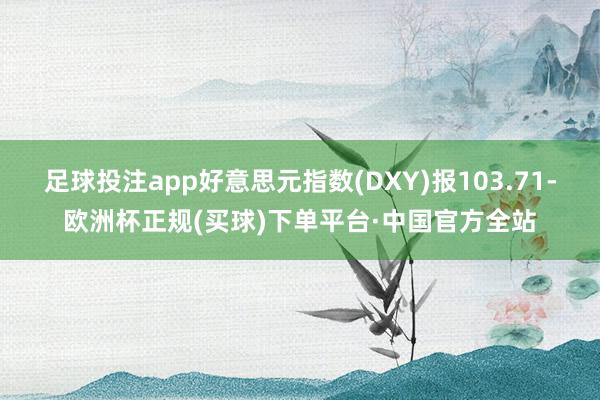 足球投注app好意思元指数(DXY)报103.71-欧洲杯正规(买球)下单平台·中国官方全站