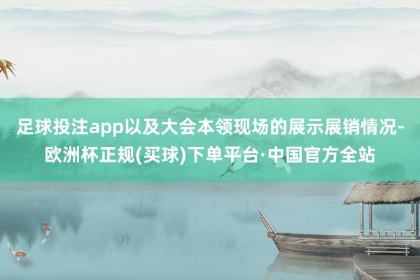 足球投注app以及大会本领现场的展示展销情况-欧洲杯正规(买球)下单平台·中国官方全站