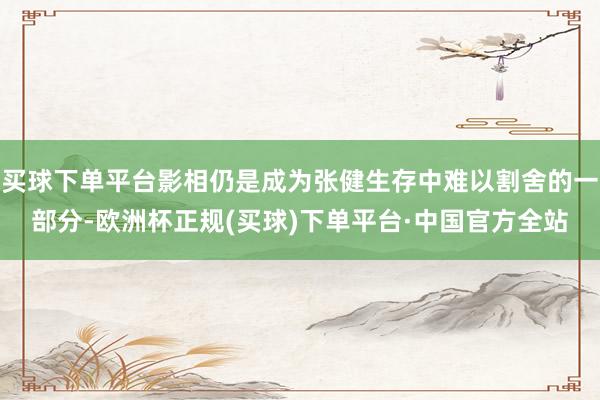 买球下单平台影相仍是成为张健生存中难以割舍的一部分-欧洲杯正规(买球)下单平台·中国官方全站