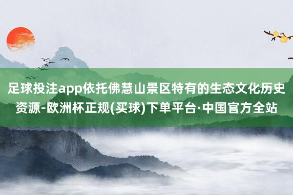 足球投注app依托佛慧山景区特有的生态文化历史资源-欧洲杯正规(买球)下单平台·中国官方全站