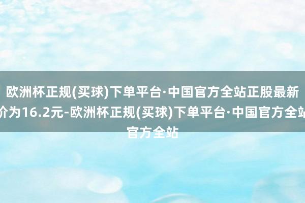欧洲杯正规(买球)下单平台·中国官方全站正股最新价为16.2元-欧洲杯正规(买球)下单平台·中国官方全站