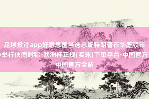足球投注app好意思国当选总统特朗普在华盛顿市中心举行伙同时称-欧洲杯正规(买球)下单平台·中国官方全站
