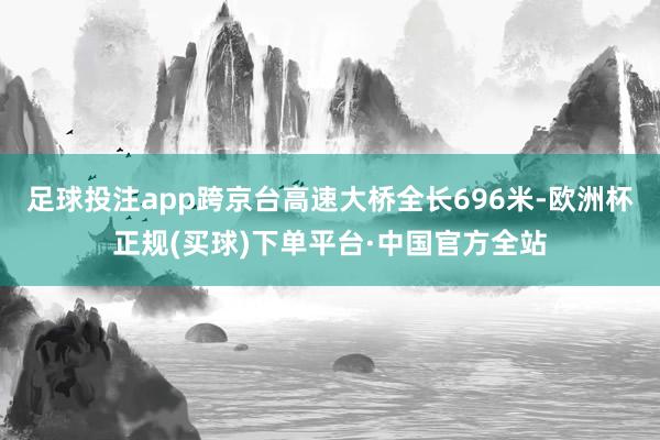 足球投注app跨京台高速大桥全长696米-欧洲杯正规(买球)下单平台·中国官方全站