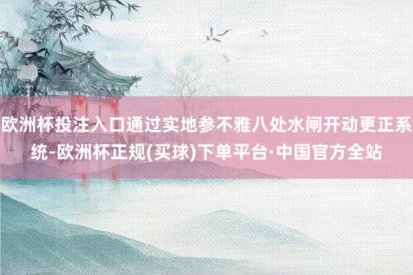 欧洲杯投注入口通过实地参不雅八处水闸开动更正系统-欧洲杯正规(买球)下单平台·中国官方全站