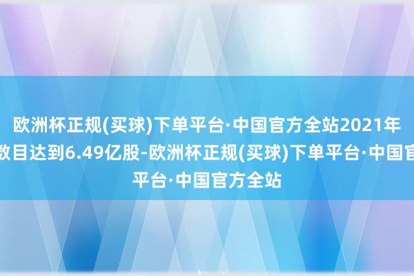 欧洲杯正规(买球)下单平台·中国官方全站2021年末持股数目达到6.49亿股-欧洲杯正规(买球)下单平台·中国官方全站